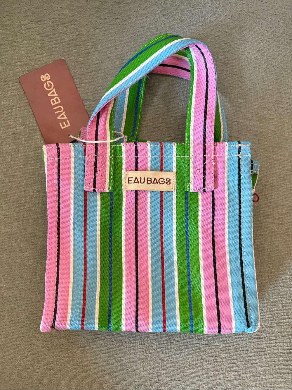 small striped tote bag by EAUBAGS - NWT